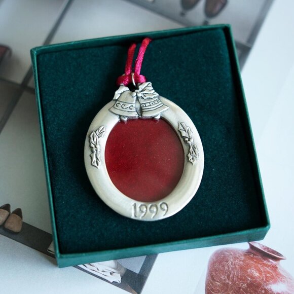 Vintage Seagull Pewter 1999 Photo Holiday Tree Ornament - Picture 2 of 4